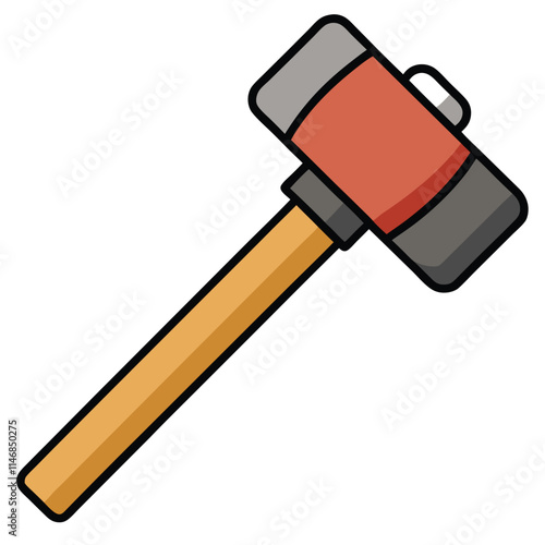 hammer Vector illustration isolated on white background.