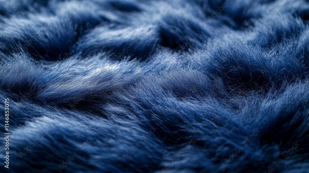 Deep Blue Fur Texture Abstract Background Deep Blue Fur Texture Abstract Background