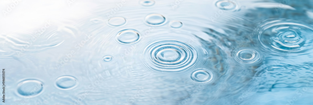 Ripples in clear blue water with abstract circular patterns, suitable as calming SPA background Ripples in clear blue water with abstract circular patterns, suitable as calming SPA background