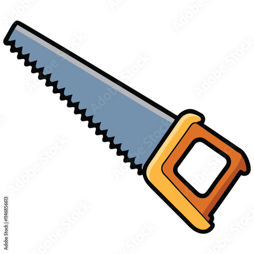 Handsaw Vector illustration isolated on white background.