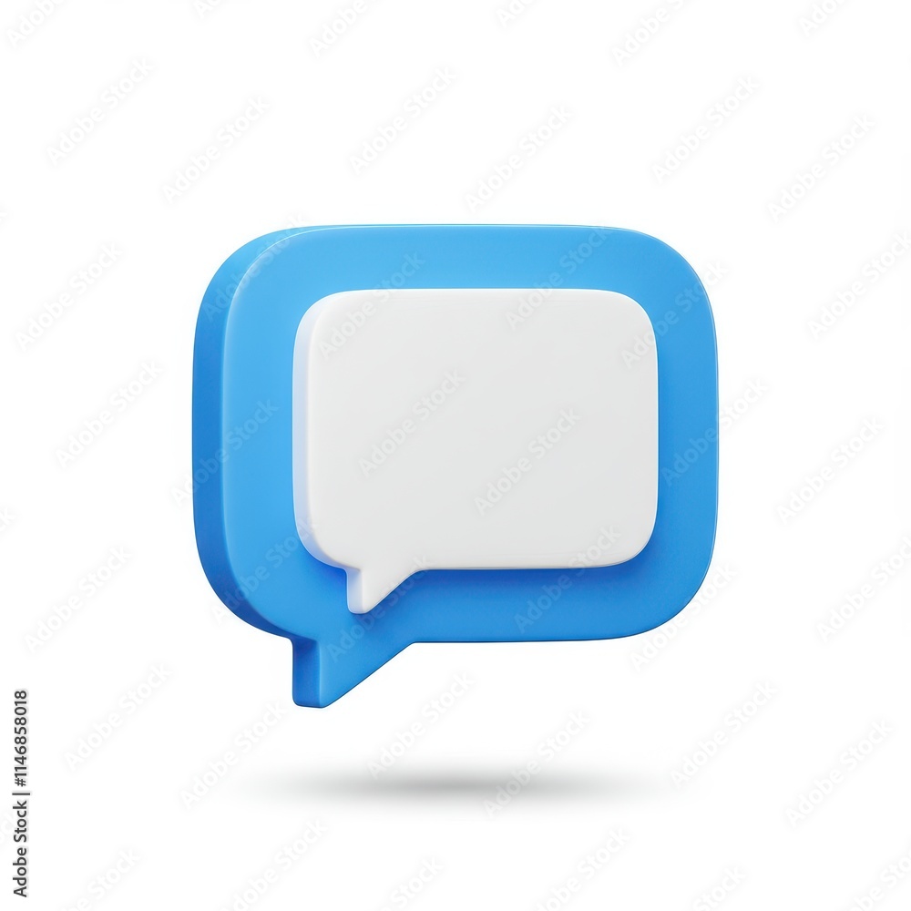 3D chat bubble icon with isolated on white background 3D chat bubble icon with isolated on white background