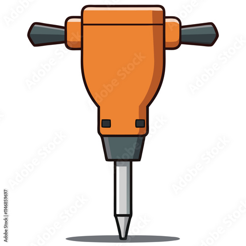 Jackhammer Vector illustration isolated on white background.