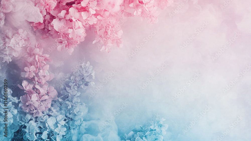 Fototapeta premium Abstract watercolor floral with white background, Summer floral pattern with colorful variant flowers, autumn bouquet, pink and purple asters, orange dahlias in white background.
