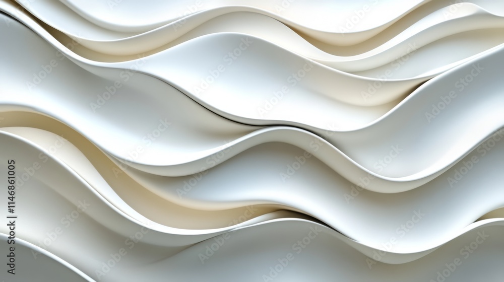 Abstract White Waves Smooth Curves Design Abstract White Waves Smooth Curves Design