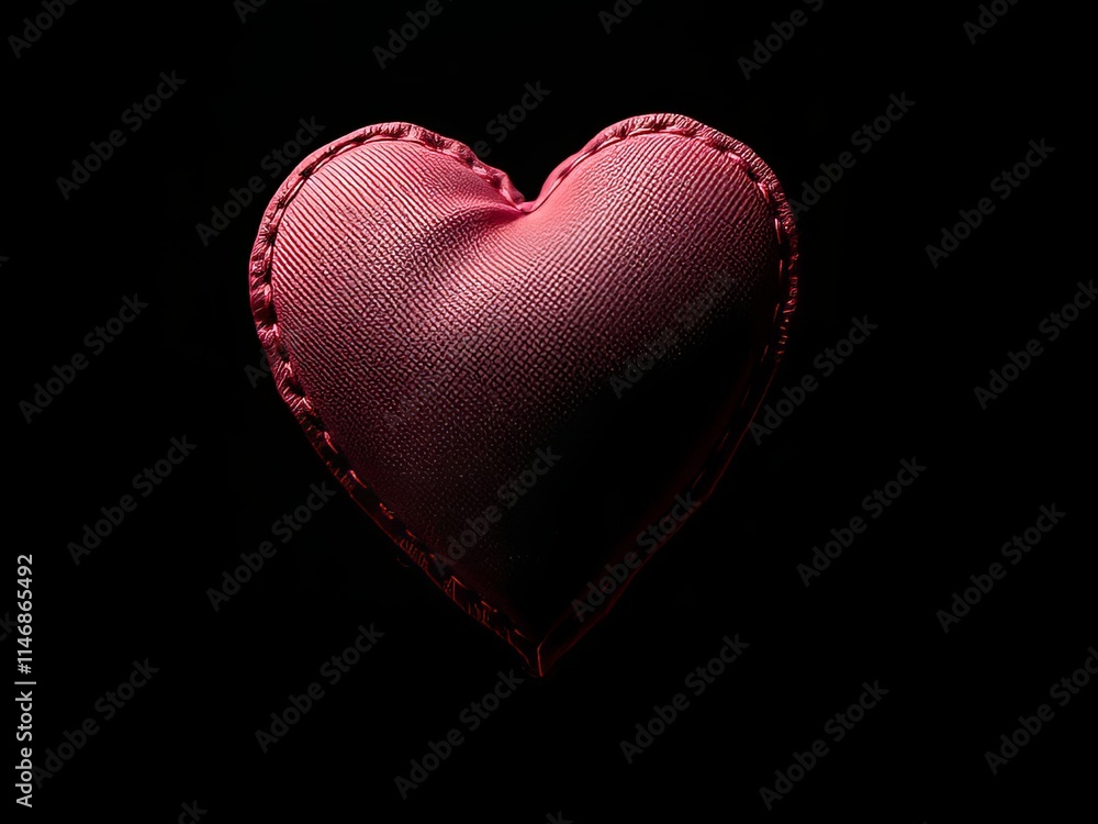 Black background aerial photo of a heart-shaped glove. Black background aerial photo of a heart-shaped glove.