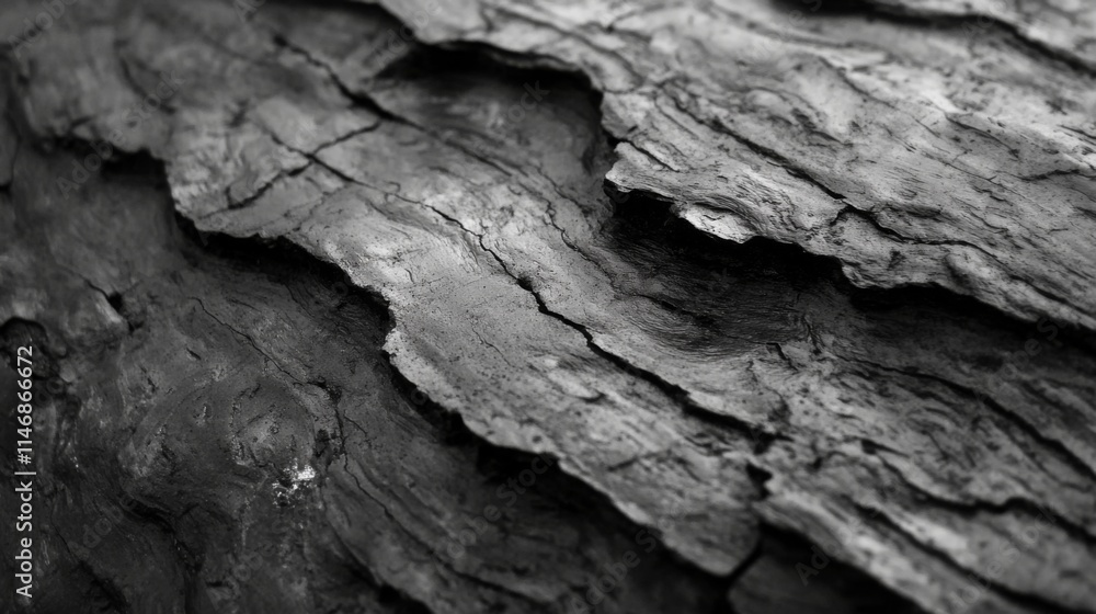 Black and White Closeup Of Weathered Wood Grain Black and White Closeup Of Weathered Wood Grain