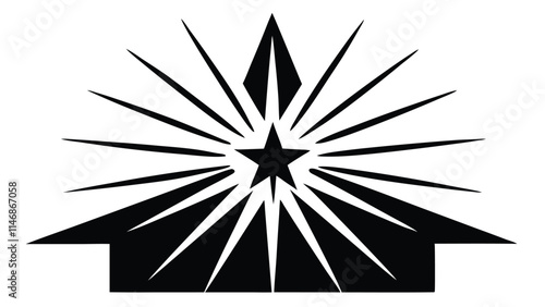 Christmas Star Shining Over a Manger