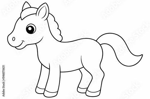 white horse cartoon photo