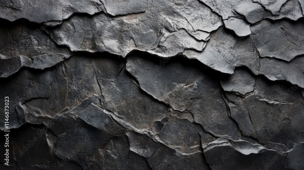 Dark Gray Rough Textured Rock Surface Dark Gray Rough Textured Rock Surface