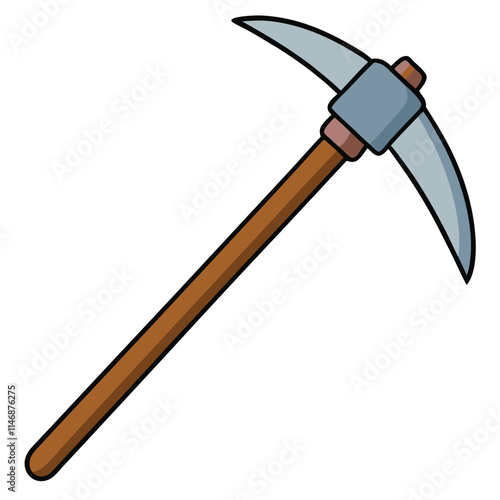 Pickaxe Vector illustration isolated on white background.