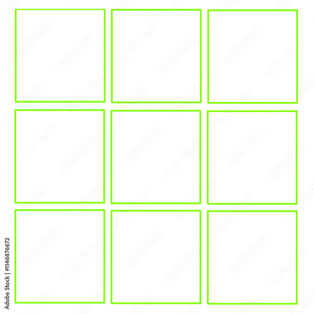 several green dividing line checkered boxes without background several green dividing line checkered boxes without background