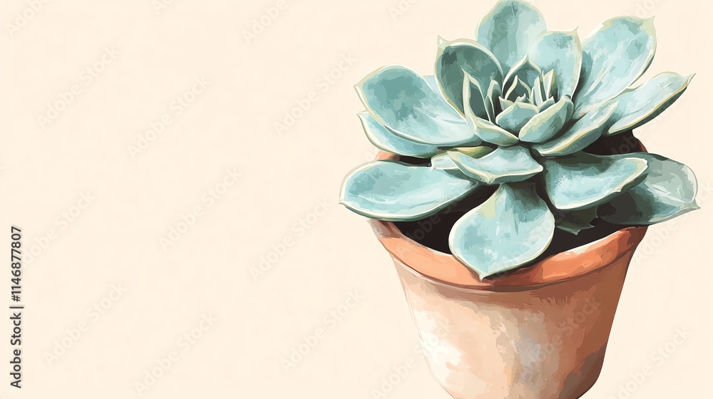 Beautiful succulent in a decorative pot. Beautiful succulent in a decorative pot.