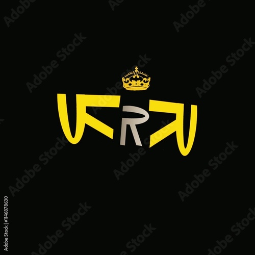 The logo showcases a sleek and modern design with a bold color palette of black, yellow, and gray. The central focus is the stylized word 