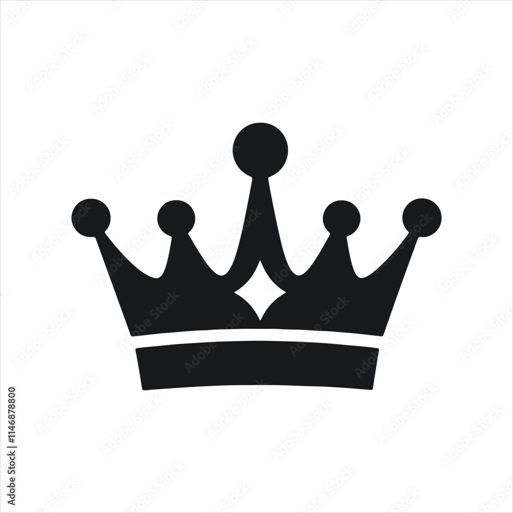 Crown Icon in trendy flat vector style isolated on white background Crown Icon in trendy flat vector style isolated on white background