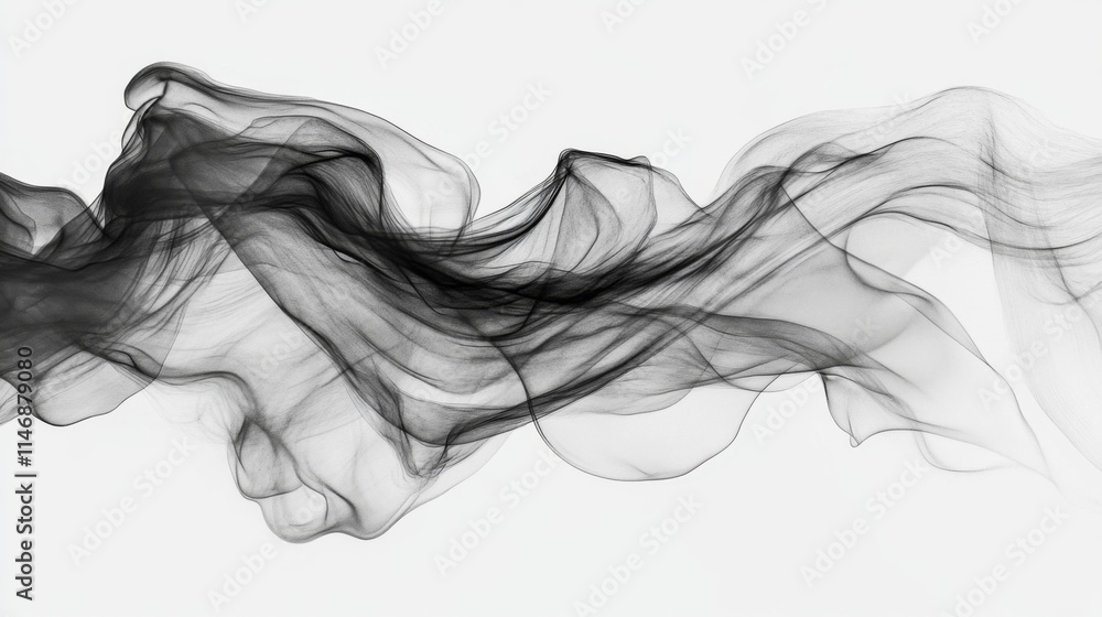 Abstract grayscale flowing fabric waves design Abstract grayscale flowing fabric waves design