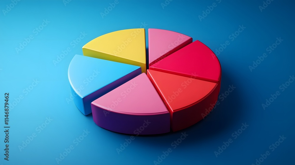 Obraz premium colourful_pie_chart_2D_high_detail