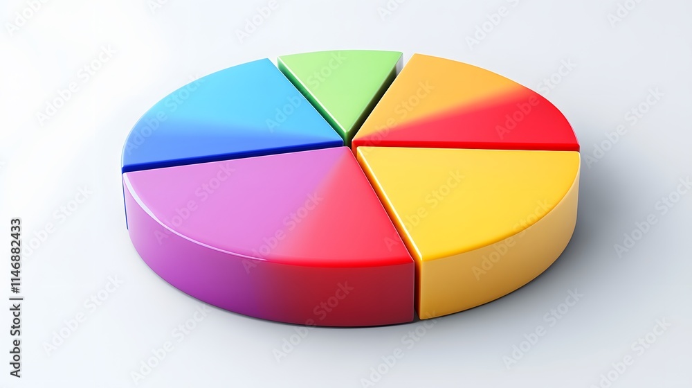 Obraz premium colourful_pie_chart_2D_high_detail