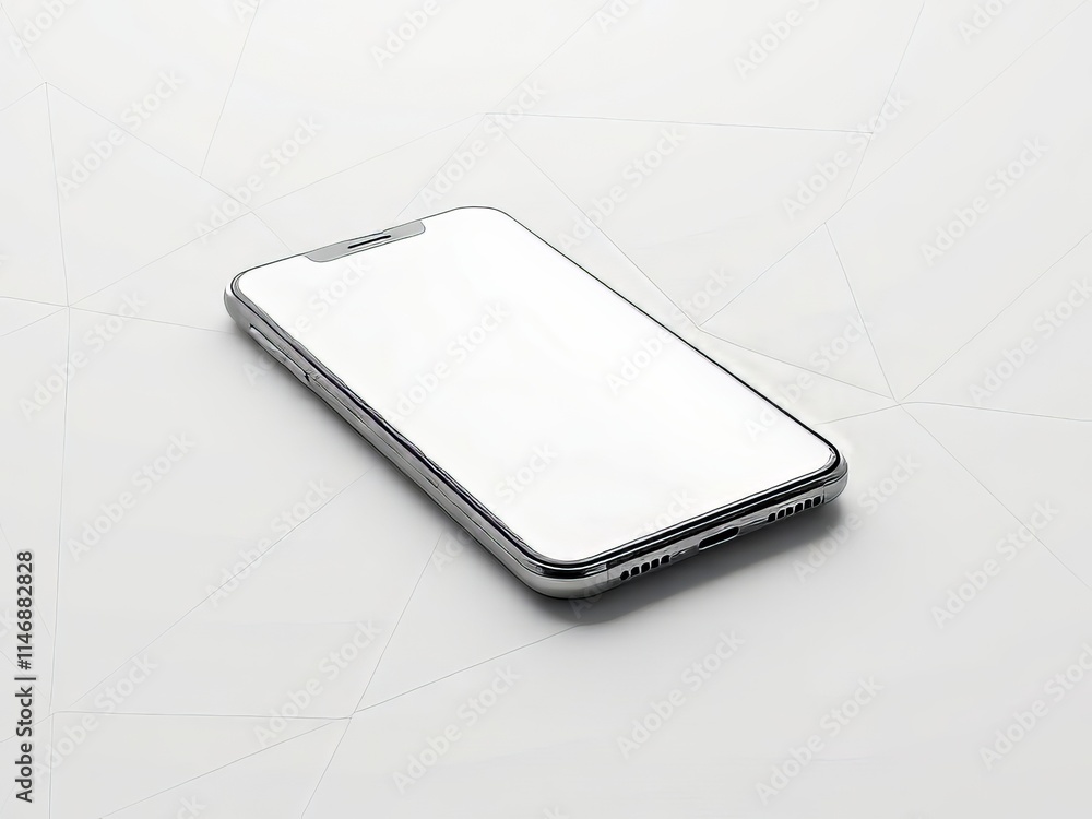 Long exposure smartphone mockup, blank display. Long exposure smartphone mockup, blank display.