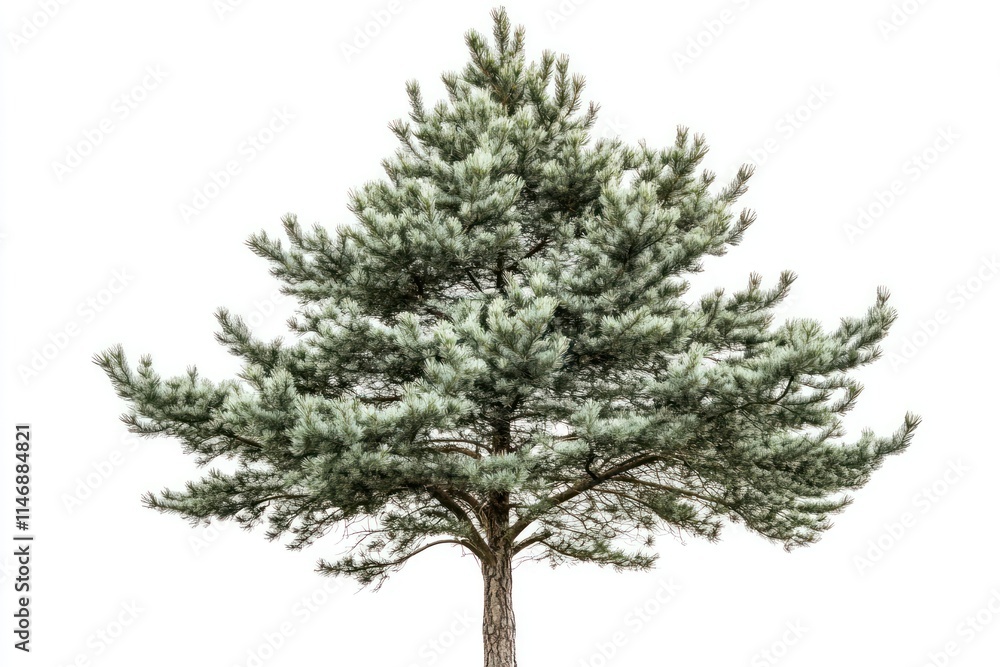 Isolated silver pine tree on white background. Isolated silver pine tree on white background.