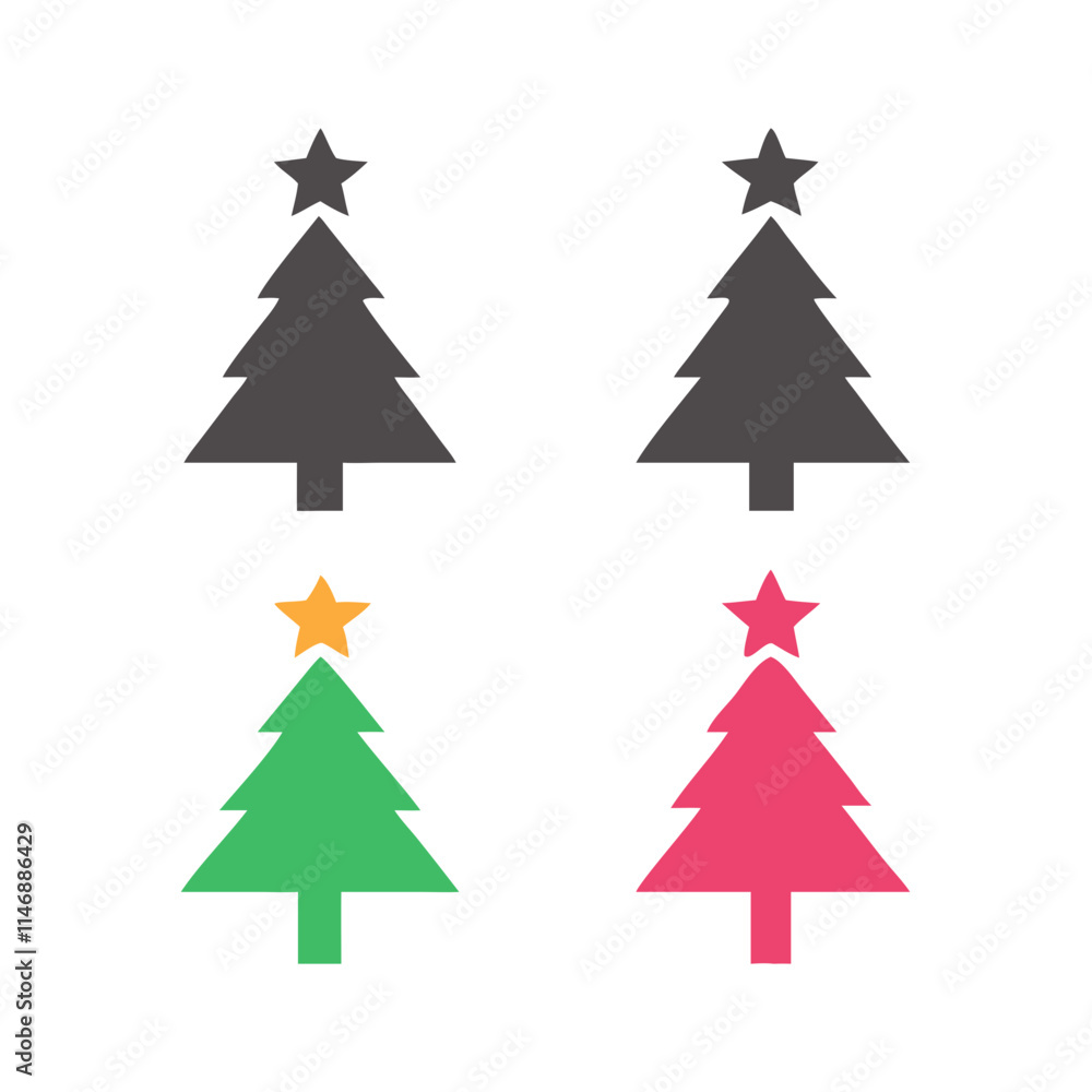 Pattern of Stylized Pine Trees Pattern of Stylized Pine Trees