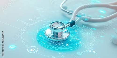 Medizin, Smart Assistant, Digitalisierung, Technikbewusstsein Digitaler Doktor Netzwelt Cyber Doktor