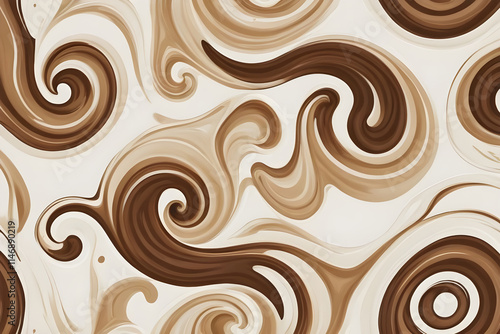 Swirling brown and beige pattern creating a dynamic visual effect