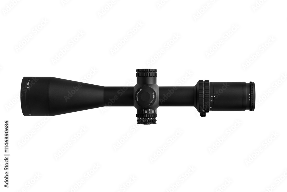 High-quality rifle scope with adjustable turrets, black matte finish, ideal for precision shooting and hunting, 5-25x50 magnification. High-quality rifle scope with adjustable turrets, black matte finish, ideal for precision shooting and hunting, 5-25x50 magnification.
