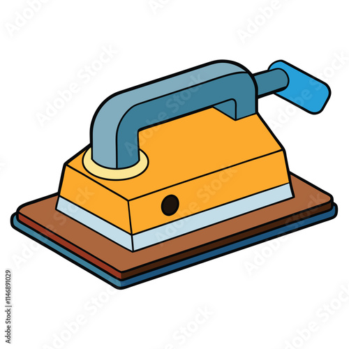 Sanding Machine Vector illustration isolated on white background.