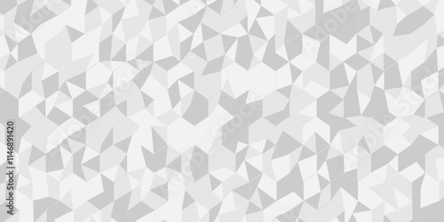 Vector geometric seamless white, gray cube square low polygon texture wallpaper. abstract surface creative diamond pattern corporate. gray polygon Mosaic triangle overlap texture background.