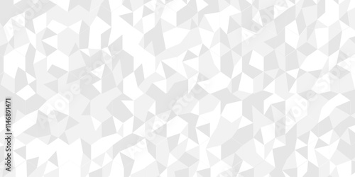 Vector geometric seamless white, gray cube square low polygon texture wallpaper. abstract surface creative diamond pattern corporate. Black and gray polygon Mosaic triangle overlap texture background.