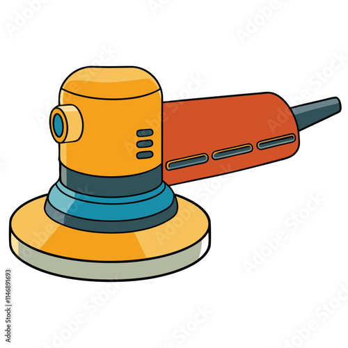 Sanding Machine Vector illustration isolated on white background.