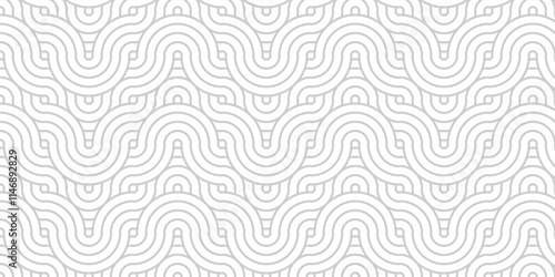 Vector white and gray lapping overlapping creative diamond circle abstract pattern waves texture. geometric digital fabric pattern circles floral and spiral round background.