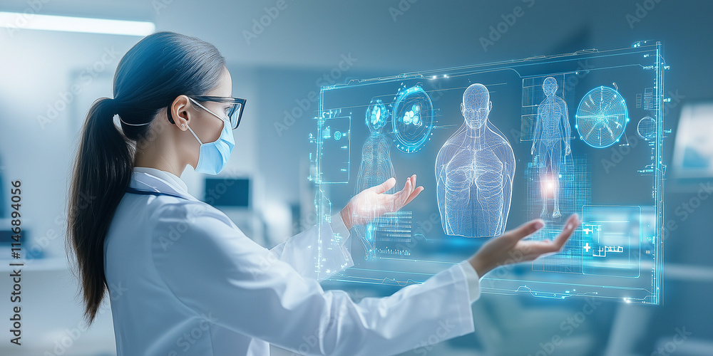 Medizin, Smart Assistant, Digitalisierung, Technikbewusstsein Digitaler Doktor Netzwelt Cyber Doktor Medizin, Smart Assistant, Digitalisierung, Technikbewusstsein Digitaler Doktor Netzwelt Cyber Doktor
