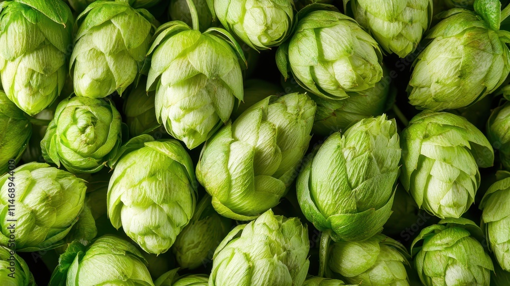 close up of hops for brewing. Selective focus