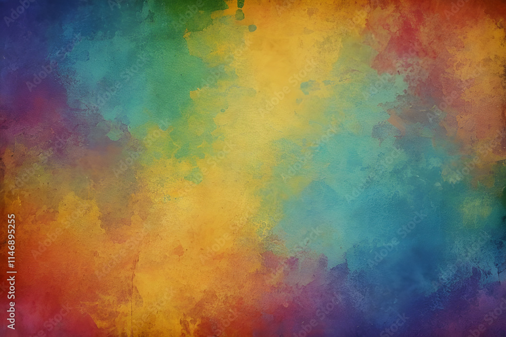 Colorful grunge textured background creating a stunning visual effect Colorful grunge textured background creating a stunning visual effect