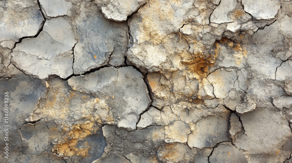 Fototapeta premium Cracked Dry Earth Texture Showing Drought