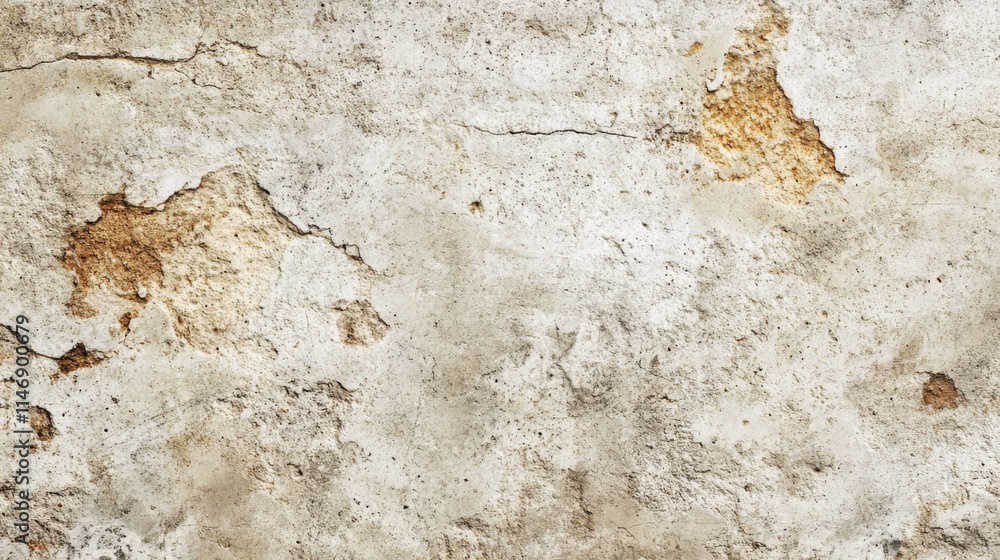 Fototapeta premium Weathered Wall Texture Showing Cracks and Patches