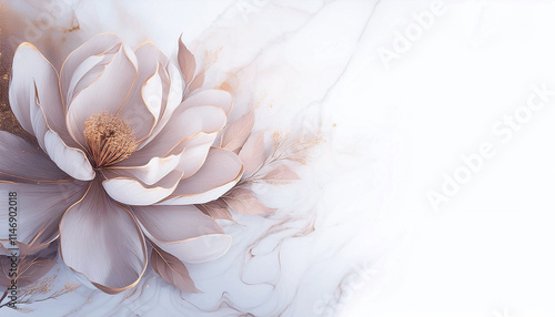 Papier dekoracyjny w kwiaty, jasna tapeta kwiatowa, abstrakcyjne tło kwiatowe, jasny, pastelowy kolor, puste miejsce na tekst