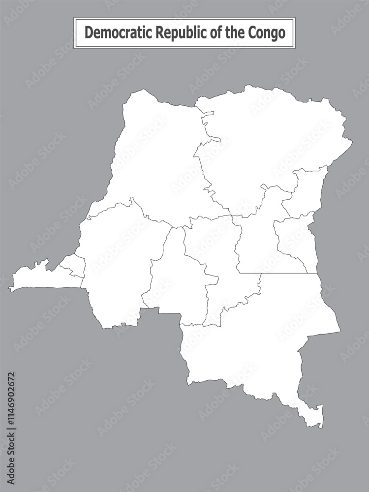 Fototapeta premium African Countries Geography Political map. Political map of country with capital, province or state capital, major cities and town.
