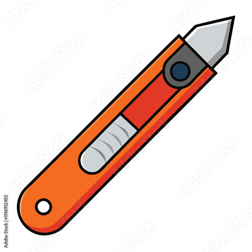 Utility Knife Vector illustration isolated on white background.