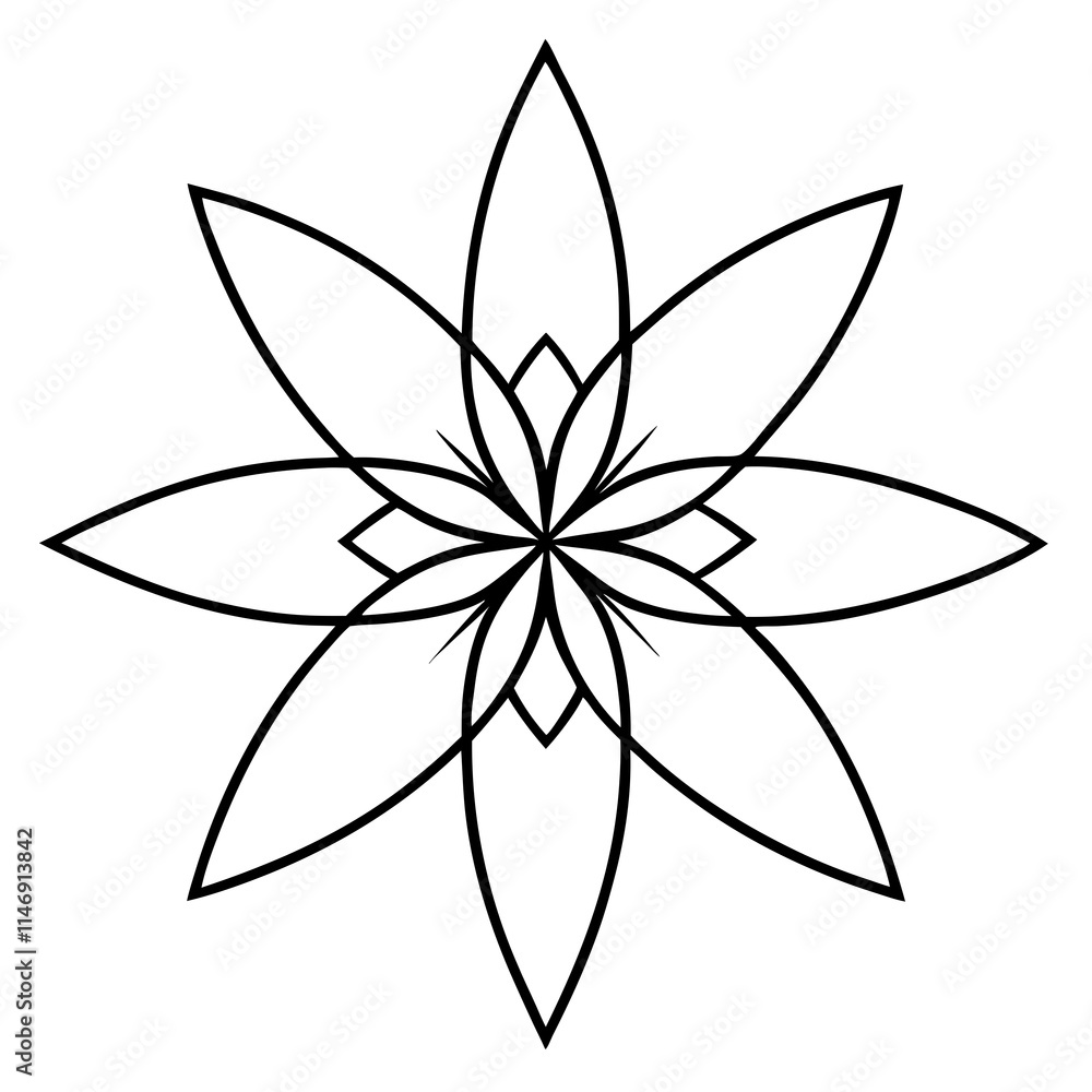 Mandala Canna Flower Art Vector Mandala Canna Flower Art Vector