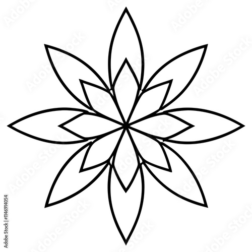 Mandala Canna Flower Art Vector