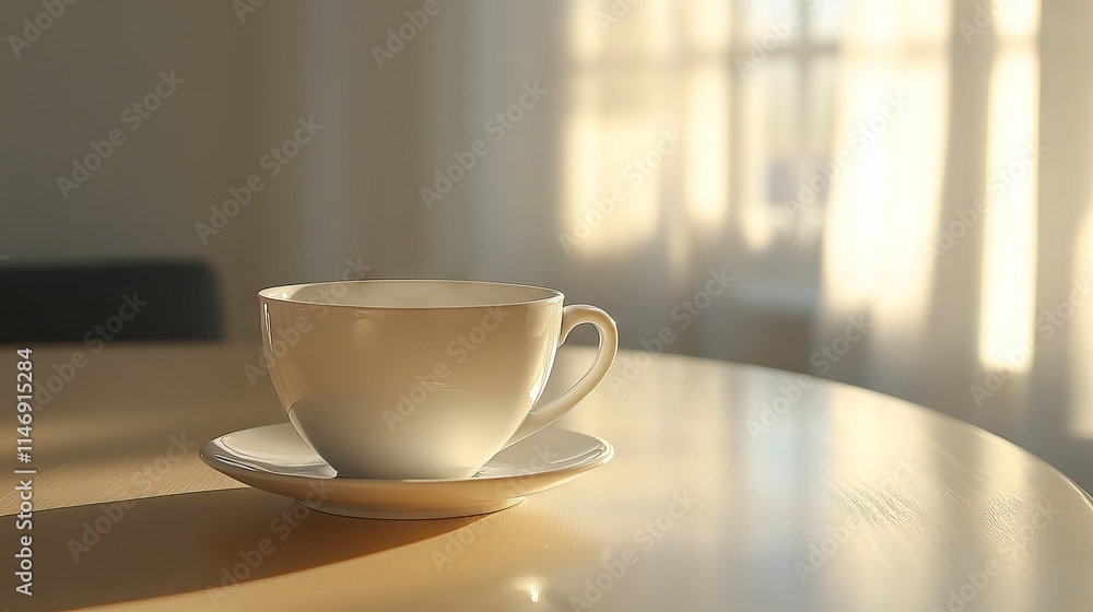 A serene morning scene featuring a coffee cup on a table, bathed in gentle sunlight through a window, evoking warmth and tranquility. A serene morning scene featuring a coffee cup on a table, bathed in gentle sunlight through a window, evoking warmth and tranquility.