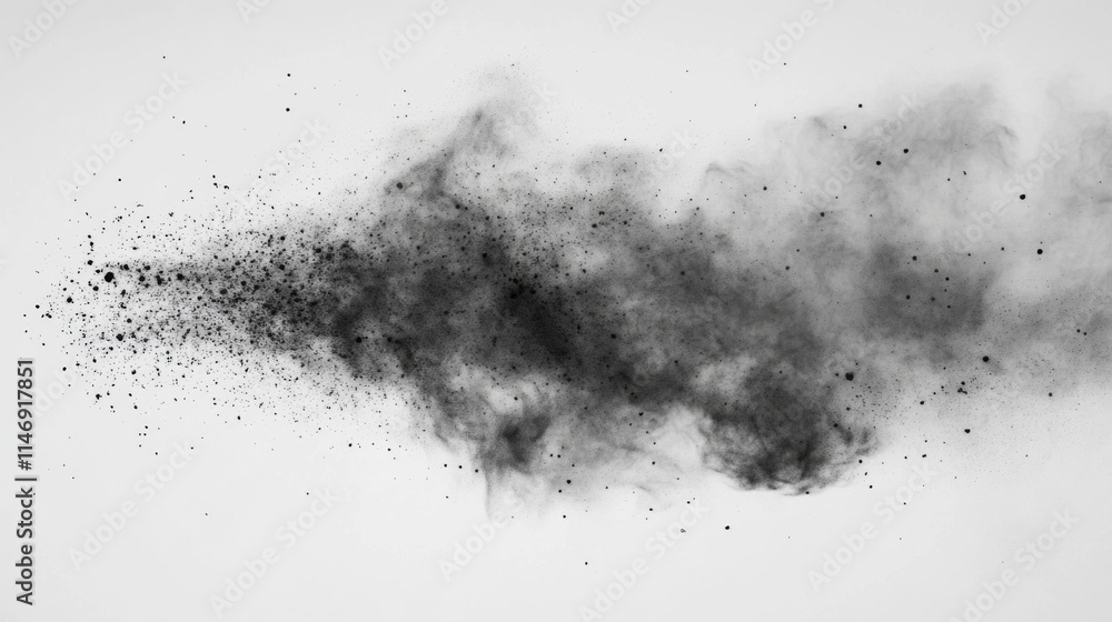Black Powder Explosion Abstract Cloud Design Black Powder Explosion Abstract Cloud Design