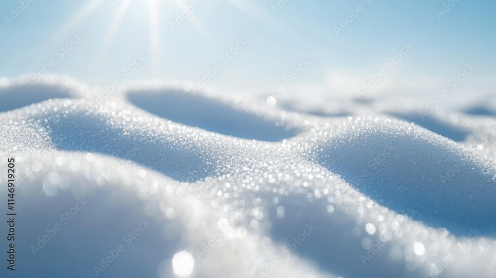 Sparkling Winter Snow Under Bright Sunlight Sparkling Winter Snow Under Bright Sunlight
