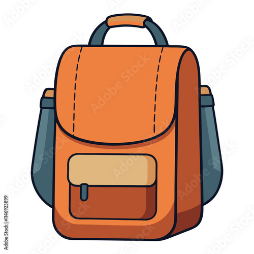 Camera Bags Backpacks flat vector illustration white background