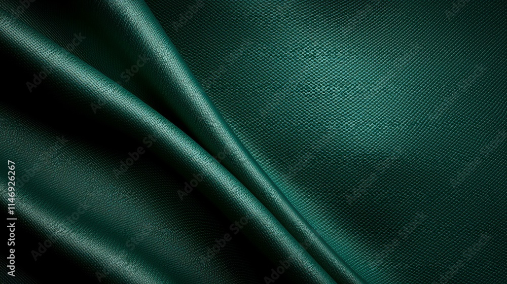 Obraz premium A close up shot of a dark green fabric