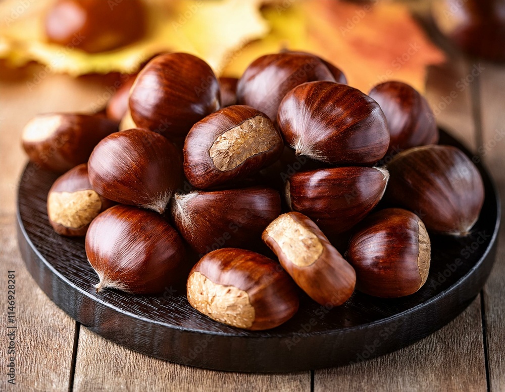 Obraz premium Generated image Chestnuts are a delightful snack during the colder months