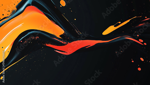 Bold Abstract Strokes with Vibrant Colors