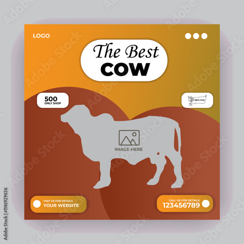 Brand Bucket cow fashion poster design mug poster plastic mug tiffin box Black Friday